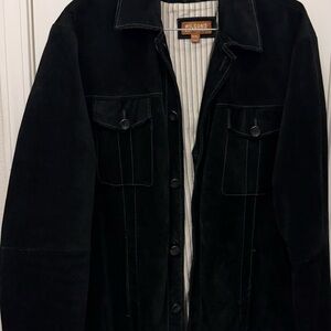Wilsons Leather Black Suede Men's Jacket